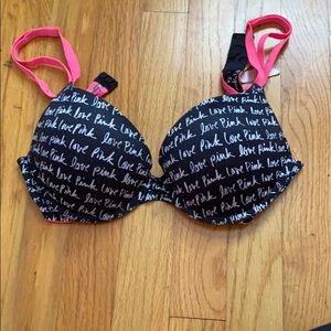 Pink push up bra